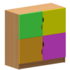 Тумба кольорова 4-секційна. - Зображення 3