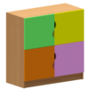 Тумба кольорова 4-секційна. - Зображення 4